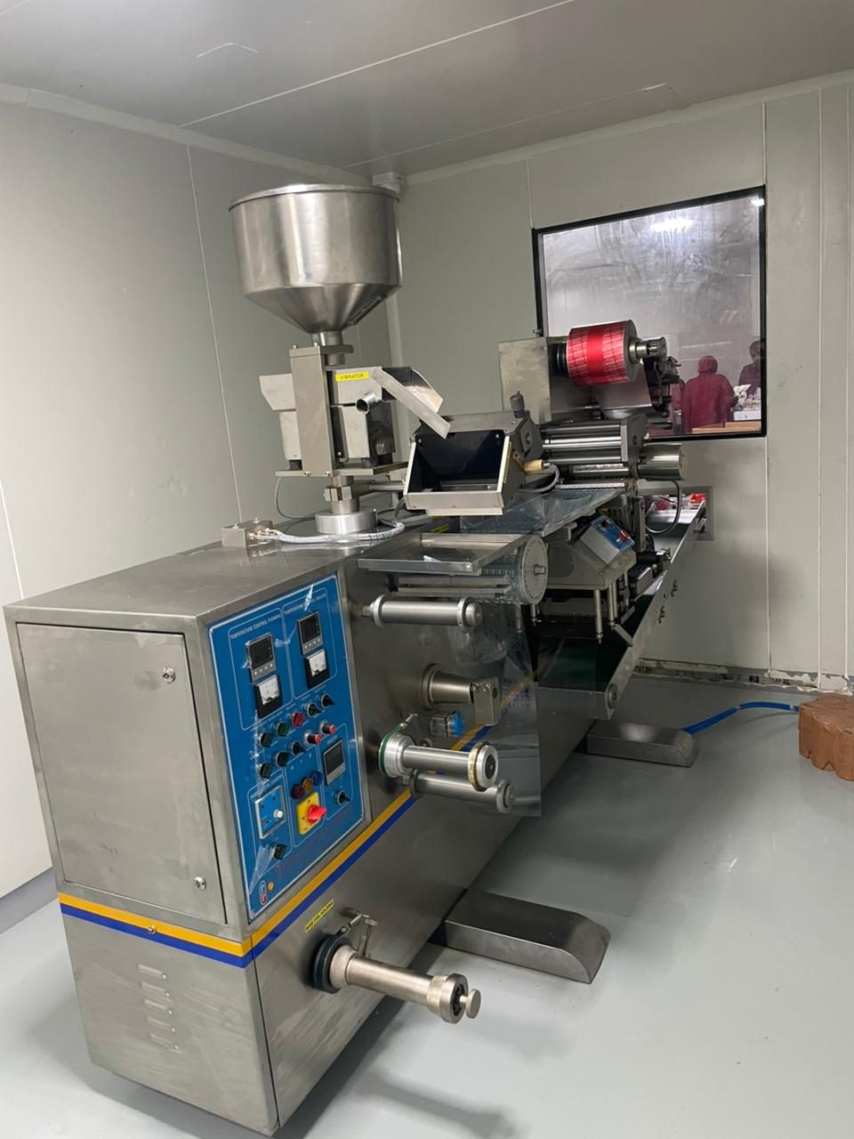 Automatic strip packaging machine at Caspian Pharmaceuticals